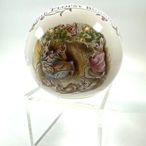 VTG! Royal Albert Bank Money Ball Flopsy Bunnies Beatrix Potter Cottage 1986